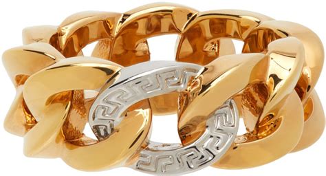 versace medusa chain ring